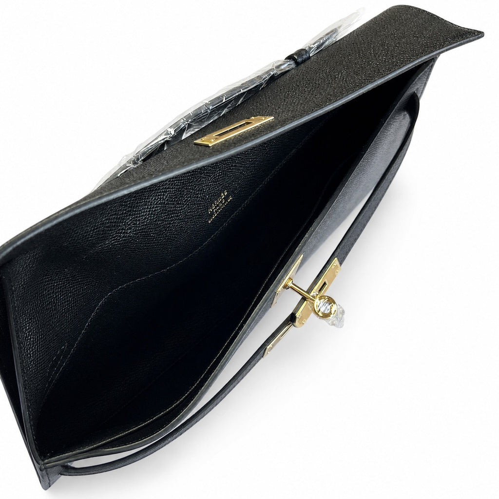 Kelly Cut 31 handbag Epsom leather picture black ready stock