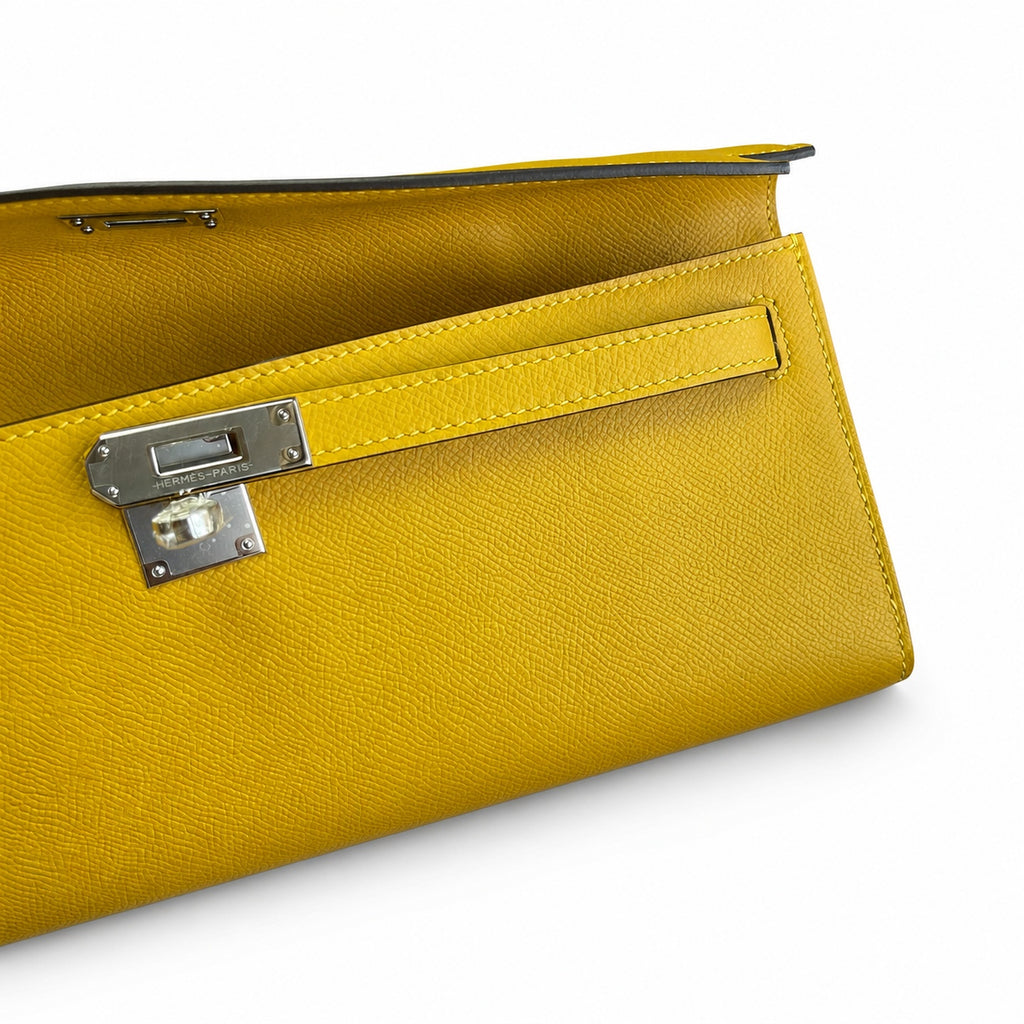 Kelly Cut 31 Clutch Epsom Leather Picture Amber Yellow