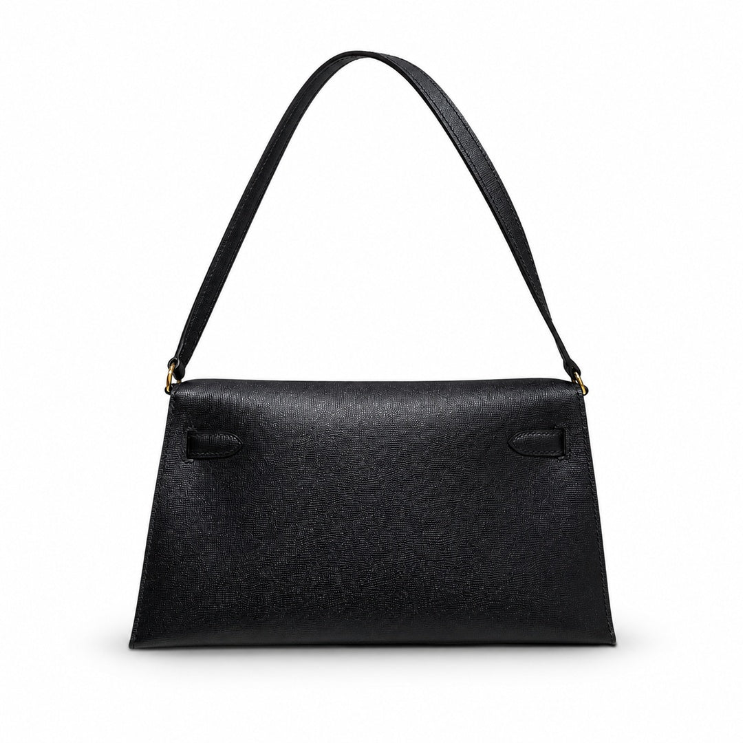 kelly elan、ck89/Black、Epson、gold、all handmade‼ ️H armpit bag, black, palm print, gold buckle, top hand-stitched wax thread production, pure handmade private high-end‼ ️‼ ️Purely hand-made nails, hand-