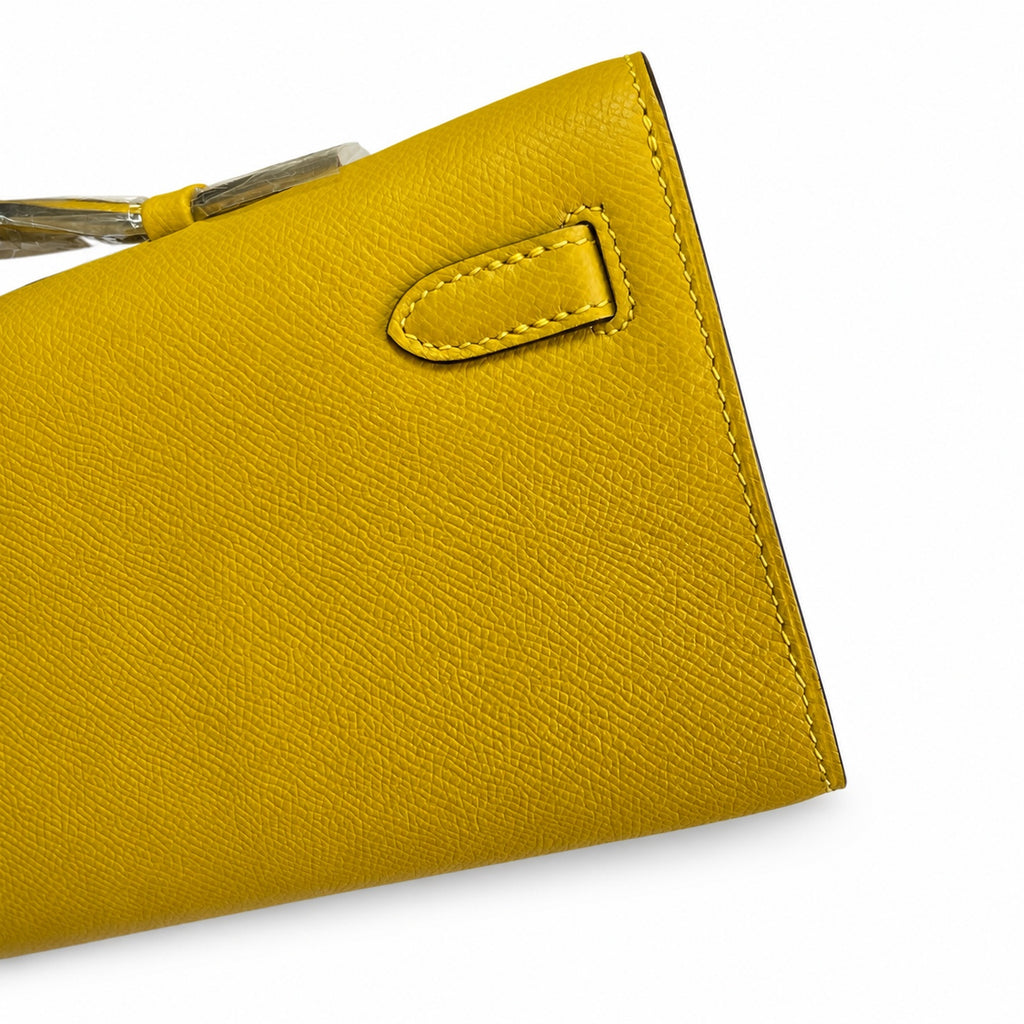 Kelly Cut 31 Clutch Epsom Leather Picture Amber Yellow