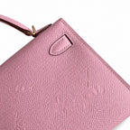 Fully hand-sewn👉Second generation Mini Kelly 19cm imported Epsom leather, malva purple, rose gold buckle