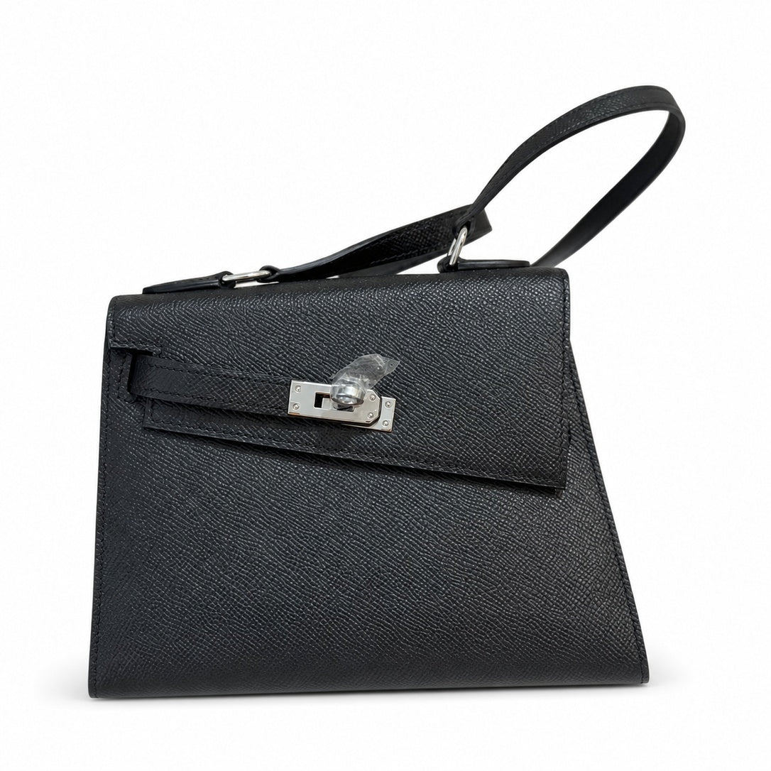 Latest new style 🆕 kelly latest style FW 2022 double-sided kelly epsom leather double-sided irregular design bold change new look more handsome and stylish black silver buckle