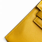 Kelly 1⃣️Kelly generation swift leather 9D amber yellow 22 cm fully handmade silver buckle electro-palladium