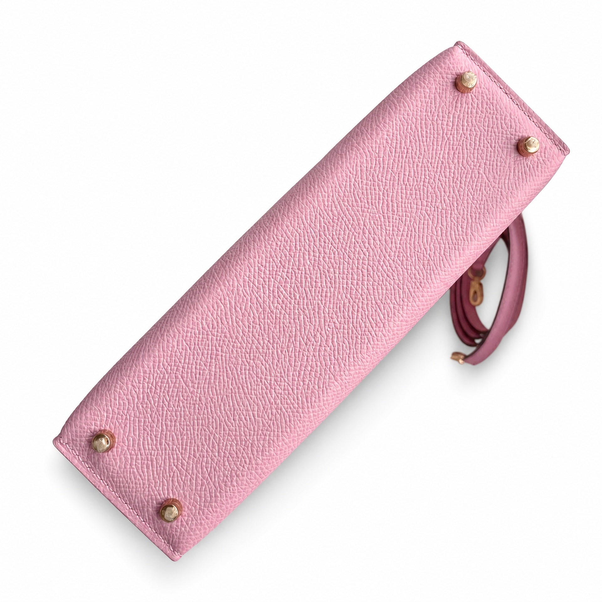 Fully hand-sewn👉Second generation Mini Kelly 19cm imported Epsom leather, malva purple, rose gold buckle