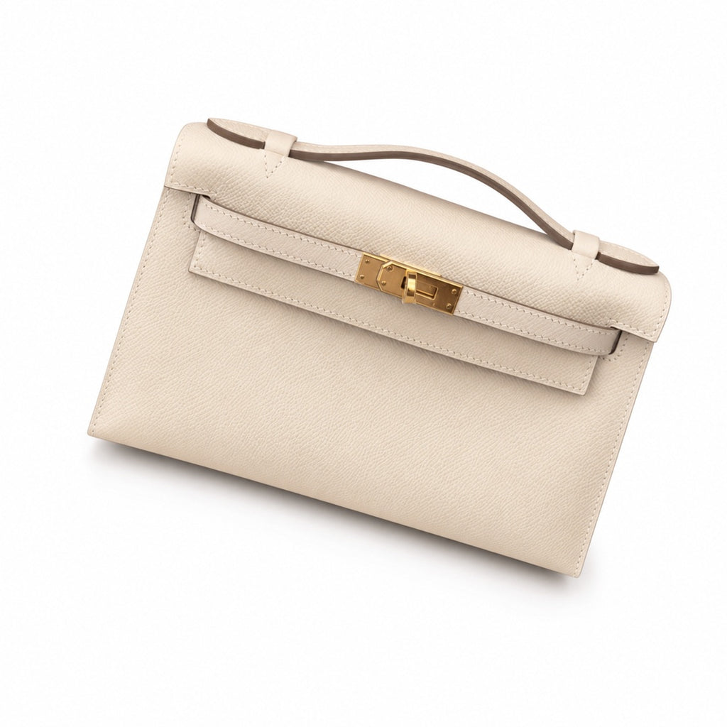 mini kelly 22 generation milkshake white epsom leather gold buckle and silver buckle ready stock, every beautiful girl, an essential beauty bag