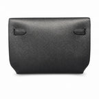 kelly Depeches clutch, Epsom leather 89 Noir black, top-notch craftsmanship! Counter quality!
