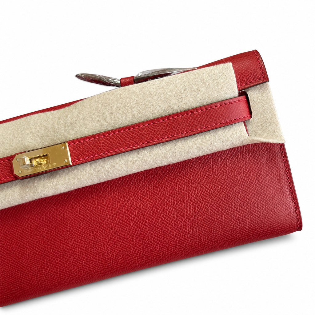 Kelly Cut 31 Clutch Epsom Leather Picture Red