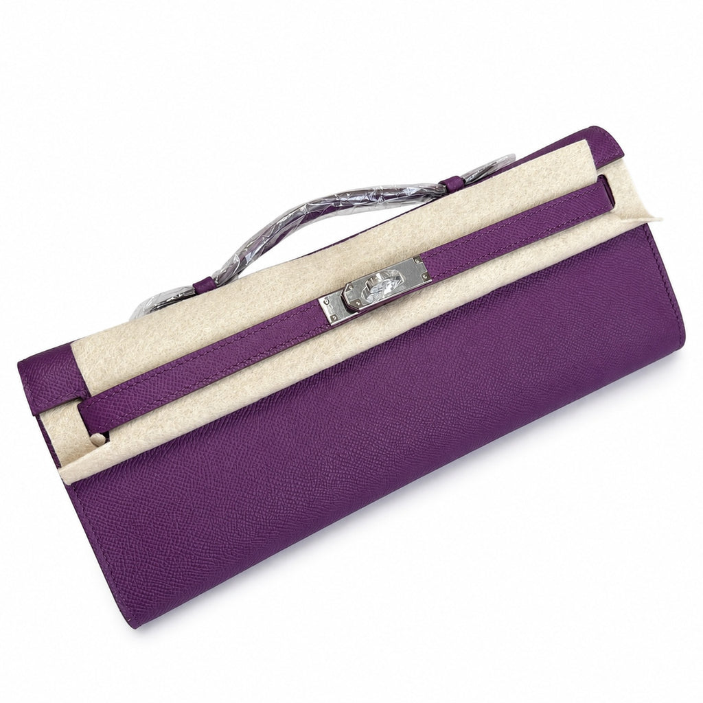 Kelly Cut 31 Clutch Epsom Leather Picture Anemone Purple