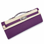 Kelly Cut 31 Clutch Epsom Leather Picture Anemone Purple