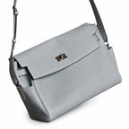 Kelly Messenger messenger bag large size, linen blue Togo leather, 🉑Pre-order Togo calfskin messenger bag. - Flap with swivel hardware - Large internal zip pocket - Internal front pocket - 2 external