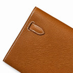 Style: Kelly to go Color: ck37/gold Size: 19*11.5*1.5cm Leather: epsom From France Hardware: gold Kelly crossbody bag, golden brown, cowhide, gold buckle, high-end handmade exclusive customization‼ ️P