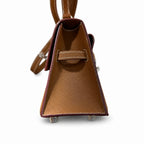 Latest new style 🆕 kelly latest style FW 2022 double-sided kelly epsom leather double-sided irregular design bold change new look more handsome and stylish 37 gold brown silver buckle