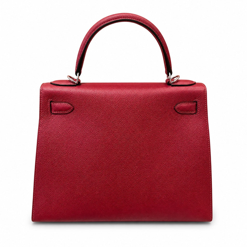 kelly28cm, K1/Rouge Grenat, Epsom, sliver, all handmade‼ ️Kelly 28cm, pomegranate red, palm print, silver buckle, high-end handmade exclusive customization‼ ️Purely hand-made nails, hand-engraved hard