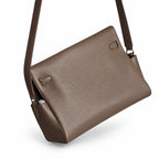Kelly Messenger messenger bag, large size, pewter gray Togo leather, 🉑Pre-order Togo calfskin messenger bag. - Flap with swivel hardware - Large internal zip pocket - Internal front pocket - 2 externa