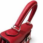 kelly28cm, K1/Rouge Grenat, Epsom, sliver, all handmade‼ ️Kelly 28cm, pomegranate red, palm print, silver buckle, high-end handmade exclusive customization‼ ️Purely hand-made nails, hand-engraved hard