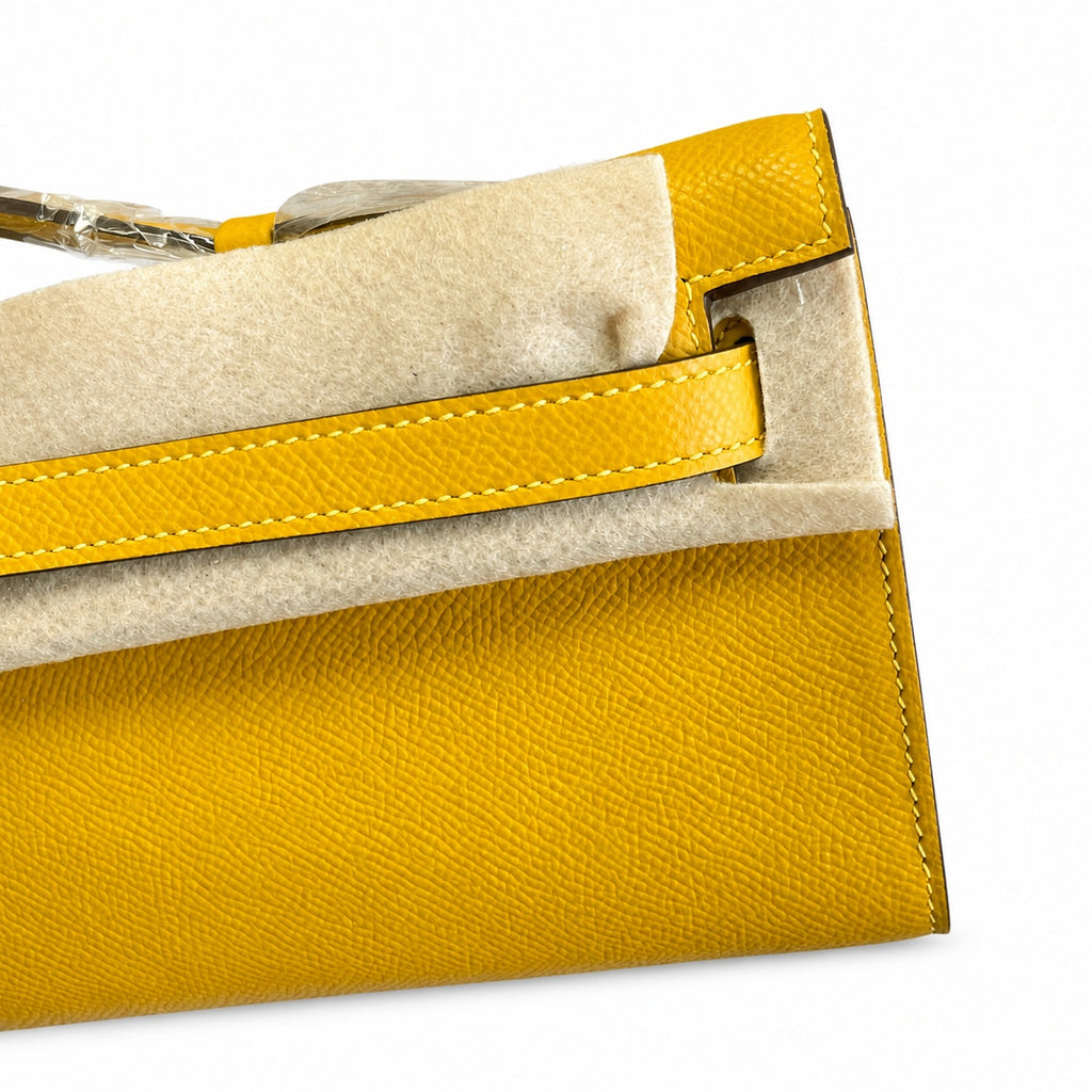 Kelly Cut 31 Clutch Epsom Leather Picture Amber Yellow