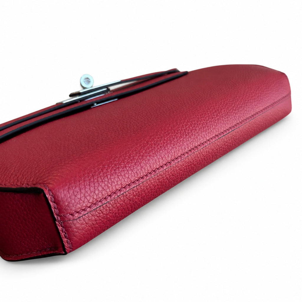 Kelly Depeches 25 clutch, Togo leather (with additional shoulder strap), can be worn cross-body, can be carried by hand or on the wrist, daily needs, seamless switch between business/leisure - central