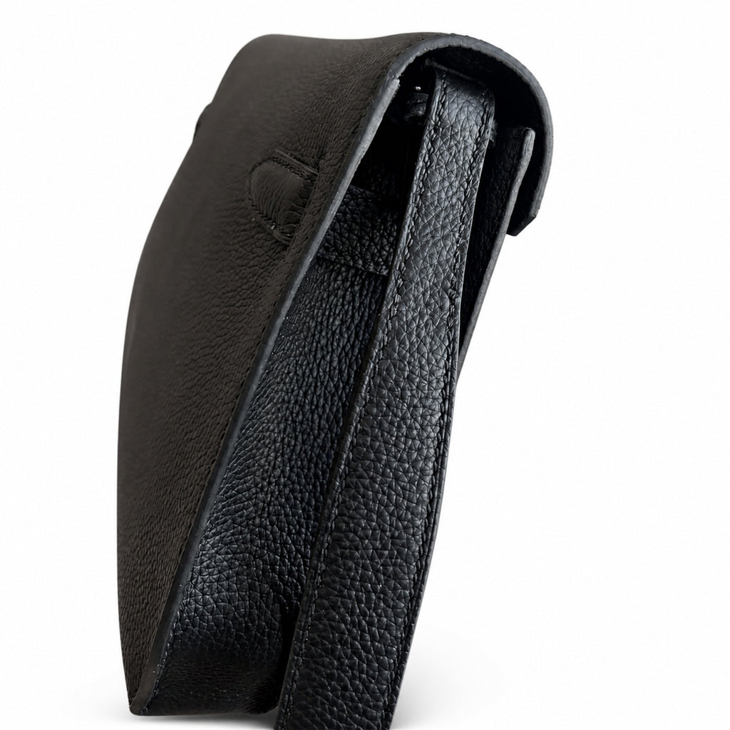 Kelly Depeches 25 clutch, Togo leather (with additional shoulder strap), can be worn cross-body, can be carried by hand or on the wrist, daily needs, seamless switch between business/leisure - central