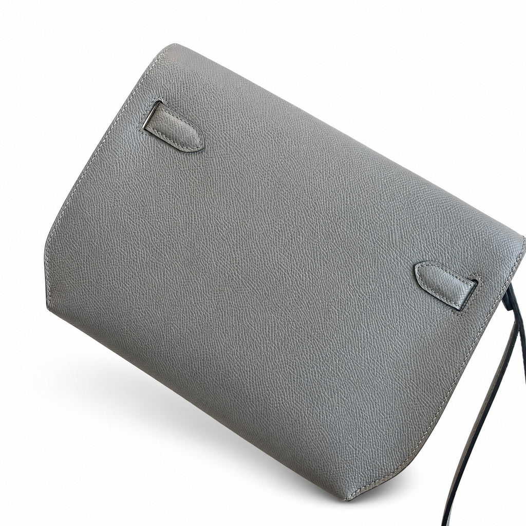 Kelly Depeches 25 clutch, Epsom leather (with additional shoulder strap), can be worn cross-body, can be carried by hand or on the wrist, daily needs, seamless switch between business/leisure - centra