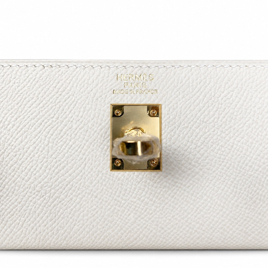 Custom order💕kelly25 milkshake white epsom gold buckle fully hand-stitched with wax thread