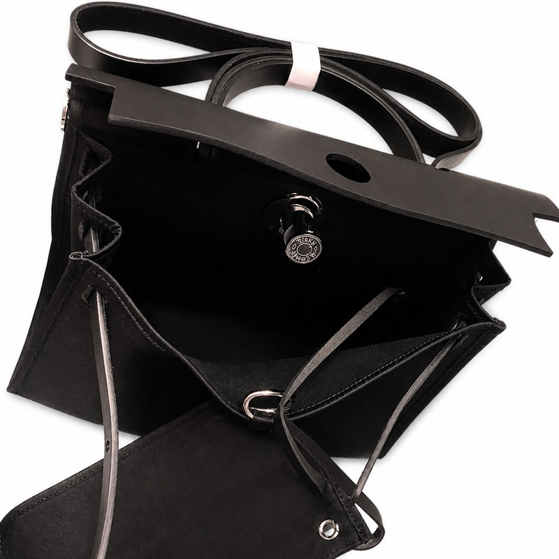Herbag 31Cm pure black (universal version for both men and women, the most academic bag God's name: Her bag) real shot upgraded version detail picture It has one more back pocket than the original Kel