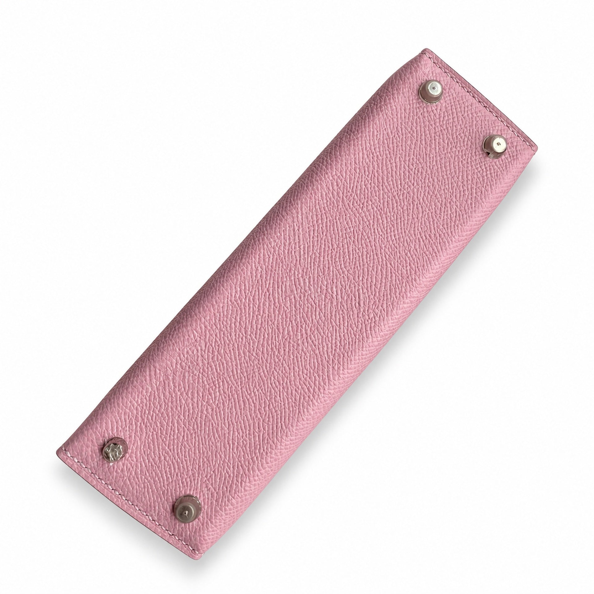 Second generation Mini Kelly 19cm Epsom leather, mallow purple, silver buckle