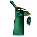 Fully hand-sewn👉Second generation Mini Kelly 19cm imported Epsom leather velvet green gold buckle