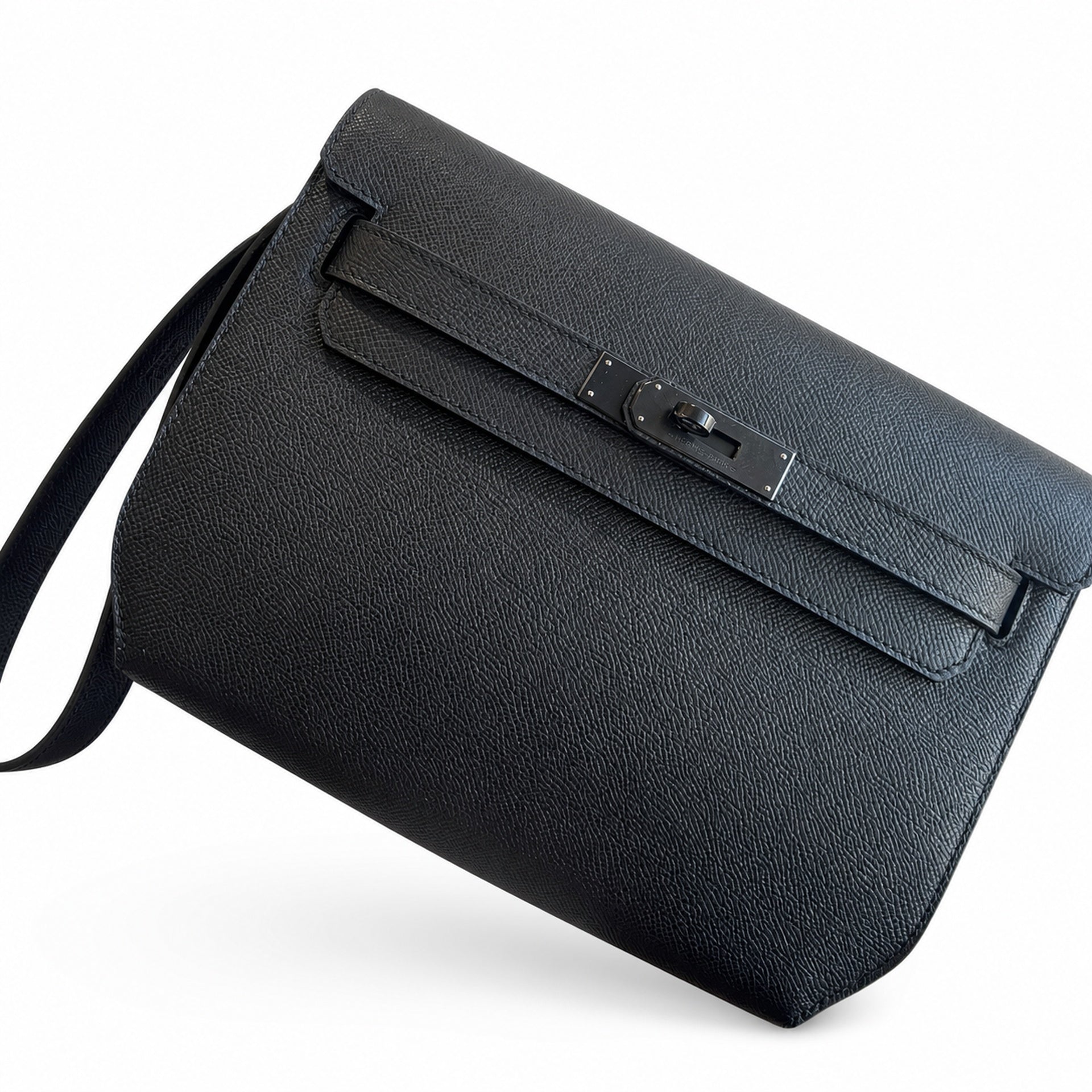 Kelly Depeches 25 clutch, Epsom leather (with additional shoulder strap), can be worn cross-body, can be carried by hand or on the wrist, daily needs, seamless switch between business/leisure - centra