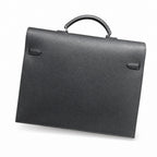 Kelly briefcase 38cm Epsom leather 89 Noir black top handcraft! Counter quality!
