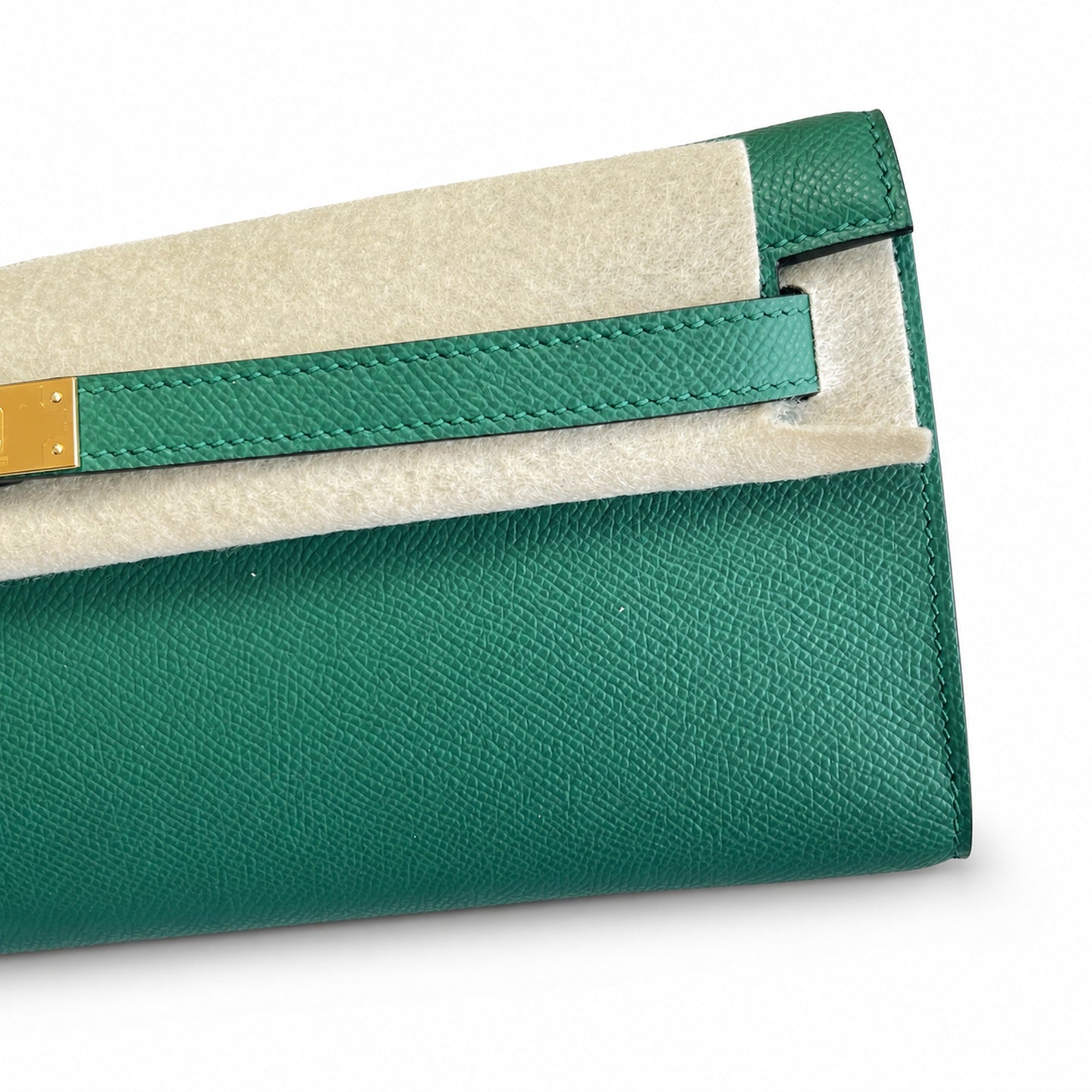 Kelly Cut 31 Clutch Epsom Leather Picture Malachite Green