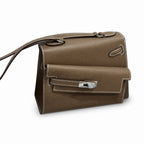 Latest new style 🆕 kelly latest style FW 2022 double-sided kelly epsom leather double-sided irregular design bold change new look more handsome and stylish 18 elephant gray silver buckle