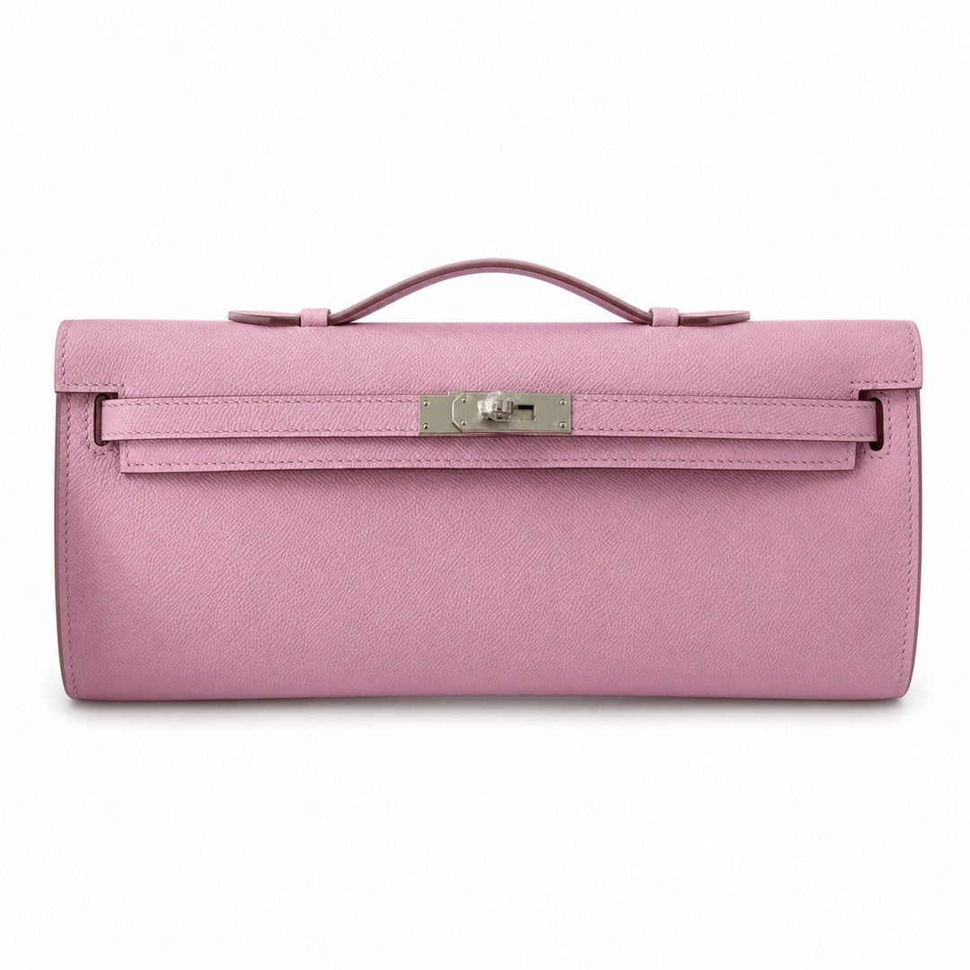 Kelly cut 31 handbag epsom mallow purple silver buckle ready stock