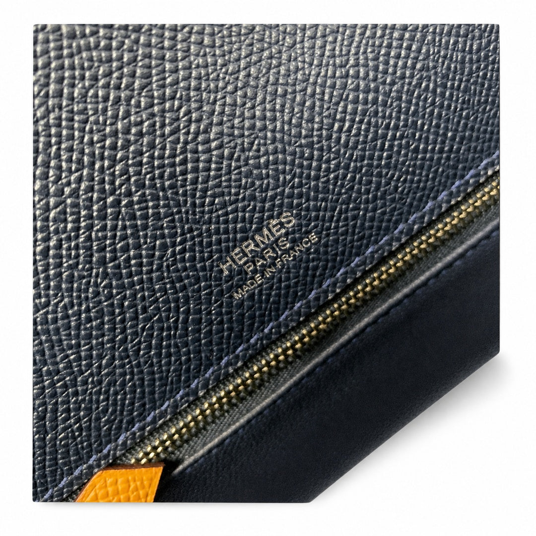 Customer order💕kelly25 sesame color with elephant gray interior with midnight blue epsom frosted silver buckle handmade