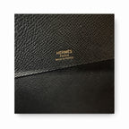 kelly Depeches 25cm Epsom leather 89 Noir black top handcrafted! Counter quality!