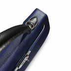 Kelly 25cm Epsom leather 2Z Blue Nuit midnight blue with 89 Noir black with 71 Bleu France French blue top handcraft! Counter quality!