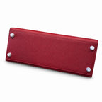 kelly28cm, K1/Rouge Grenat, Epsom, sliver, all handmade‼ ️Kelly 28cm, pomegranate red, palm print, silver buckle, high-end handmade exclusive customization‼ ️Purely hand-made nails, hand-engraved hard