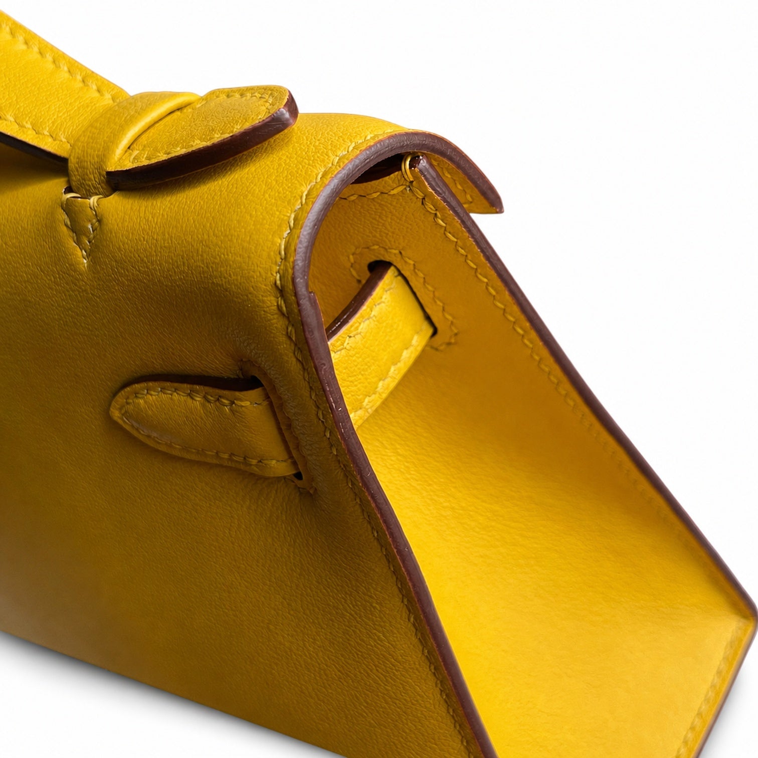 Kelly 1⃣️Kelly generation swift leather 9D amber yellow 22 cm fully handmade silver buckle electro-palladium