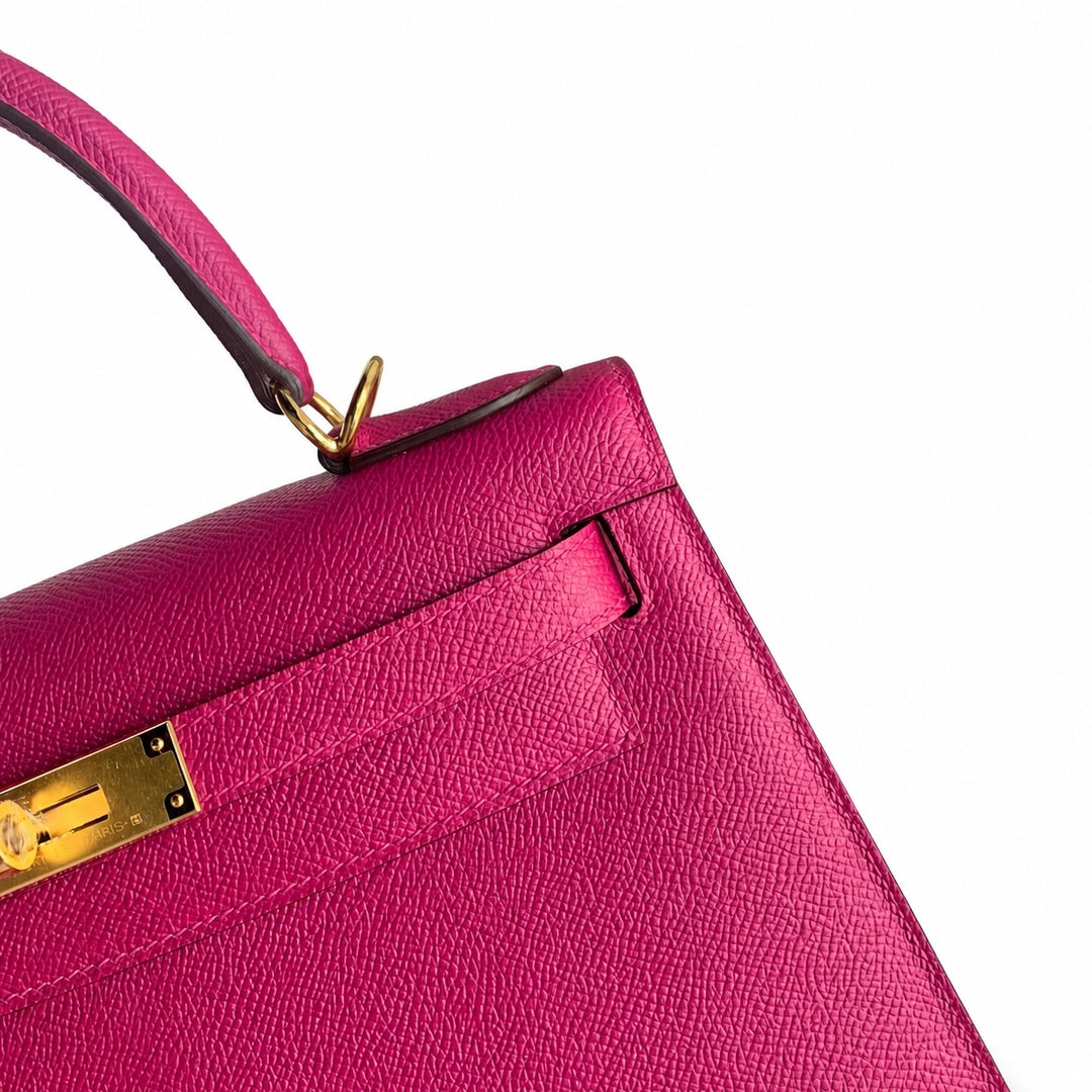 Custom order💕kelly28 L3 rose purple epsom gold buckle, fully hand-sewn with wax thread✈✈