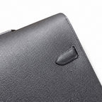 Kelly briefcase 38cm Epsom leather 89 Noir black top handcraft! Counter quality!