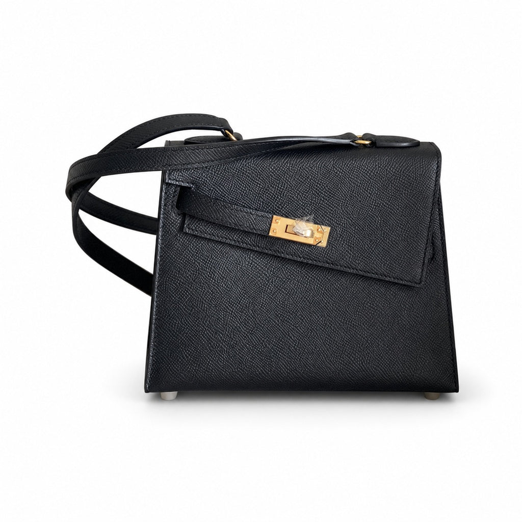 Latest new style 🆕 kelly latest style FW 2022 double-sided kelly epsom leather double-sided irregular design bold change new look more handsome and stylish black gold buckle