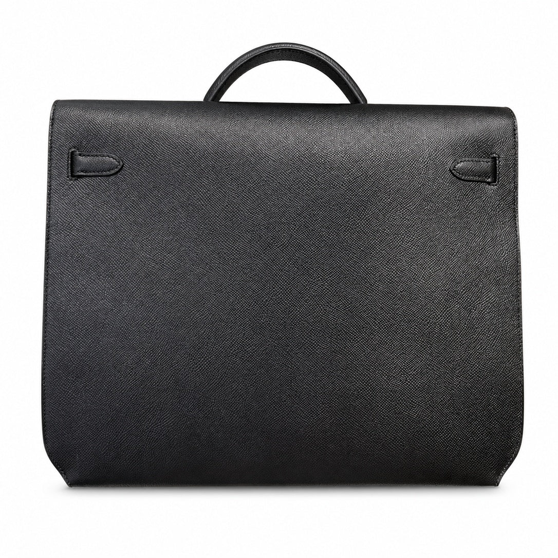 kelly Depeche 36cm Epsom leather 89 Noir black top handcrafted! Counter quality!