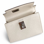 Fully hand-sewn👉Second generation Mini Kelly 19cm imported Epsom leather cream white silver buckle