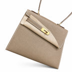 Kelly Desordre 20cm Sellier double-sided Epsom original palm print leather ck18 elephant gray Etoupe gold buckle GHw top hand sewing