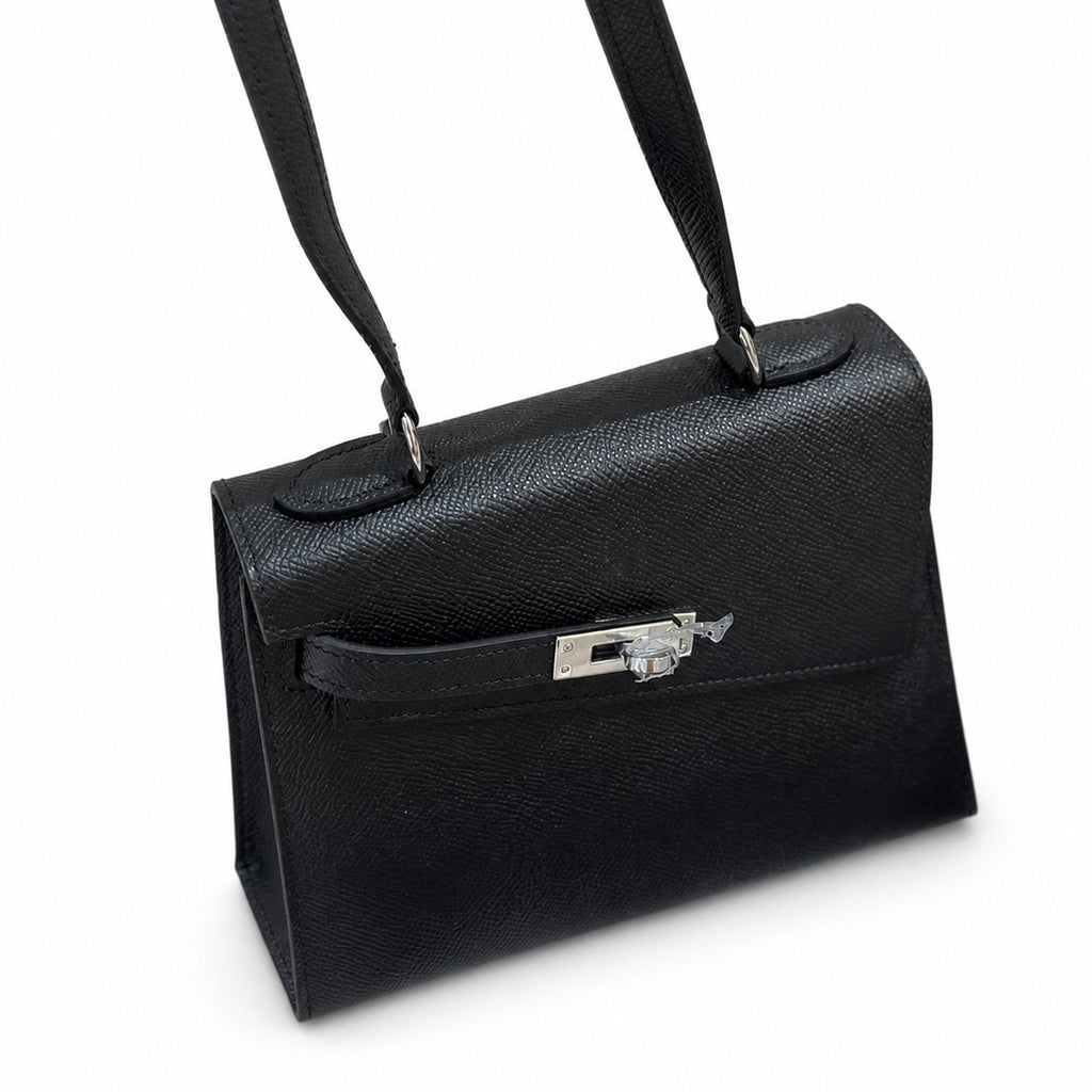 Latest new style 🆕 kelly latest style FW 2022 double-sided kelly epsom leather double-sided irregular design bold change new look more handsome and stylish black silver buckle