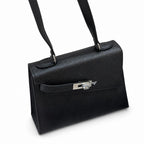 Latest new style 🆕 kelly latest style FW 2022 double-sided kelly epsom leather double-sided irregular design bold change new look more handsome and stylish black silver buckle