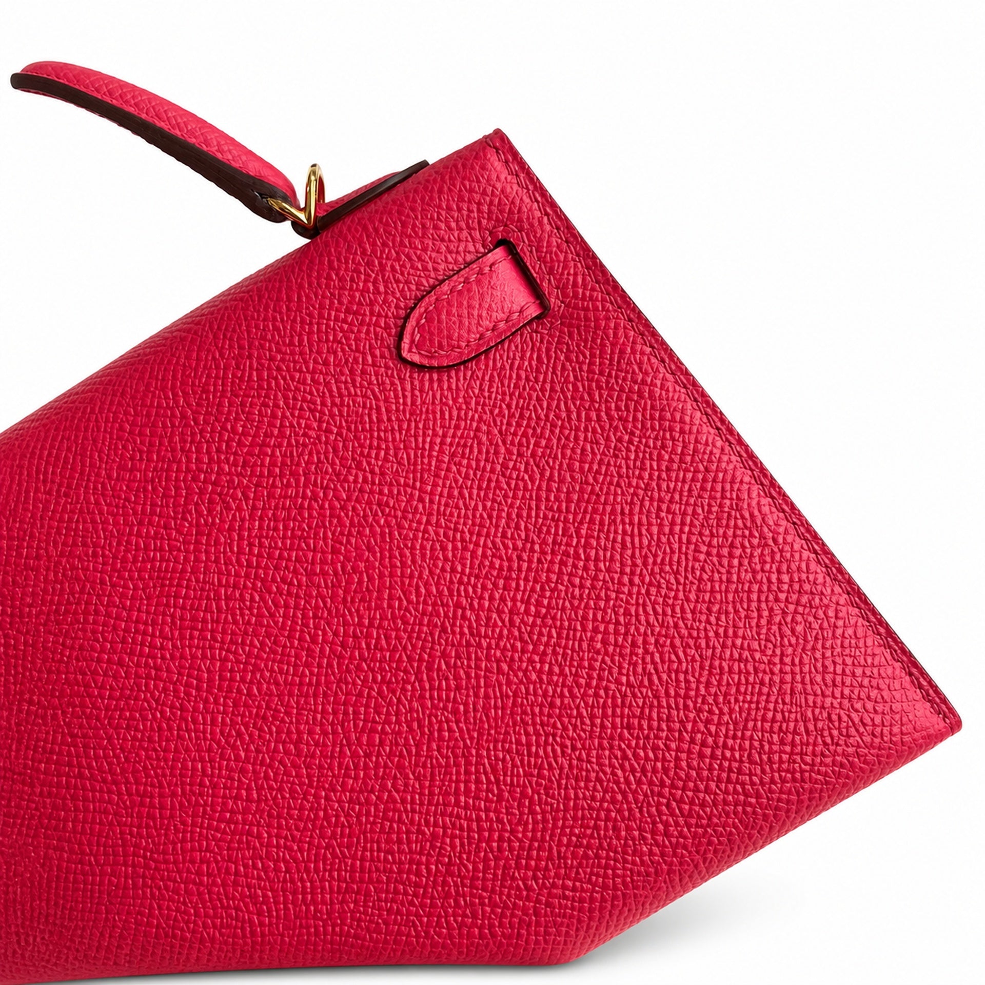 Fully hand-stitched 👉Second generation Mini Kelly 19cm imported Epsom leather ultimate pink gold buckle
