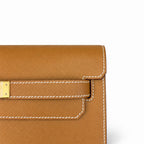 Kelly Depeches 25cm Epsom leather, 37 gold brown, gold buckle, the most in-class men's handbag Depeches25 This leather is really the best, with a shoulder strap, it instantly transforms into an armpit