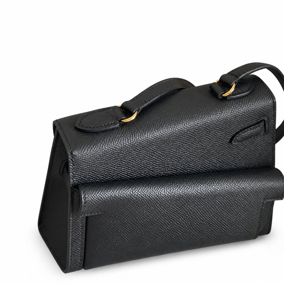 Latest new style 🆕 kelly latest style FW 2022 double-sided kelly epsom leather double-sided irregular design bold change new look more handsome and stylish black gold buckle