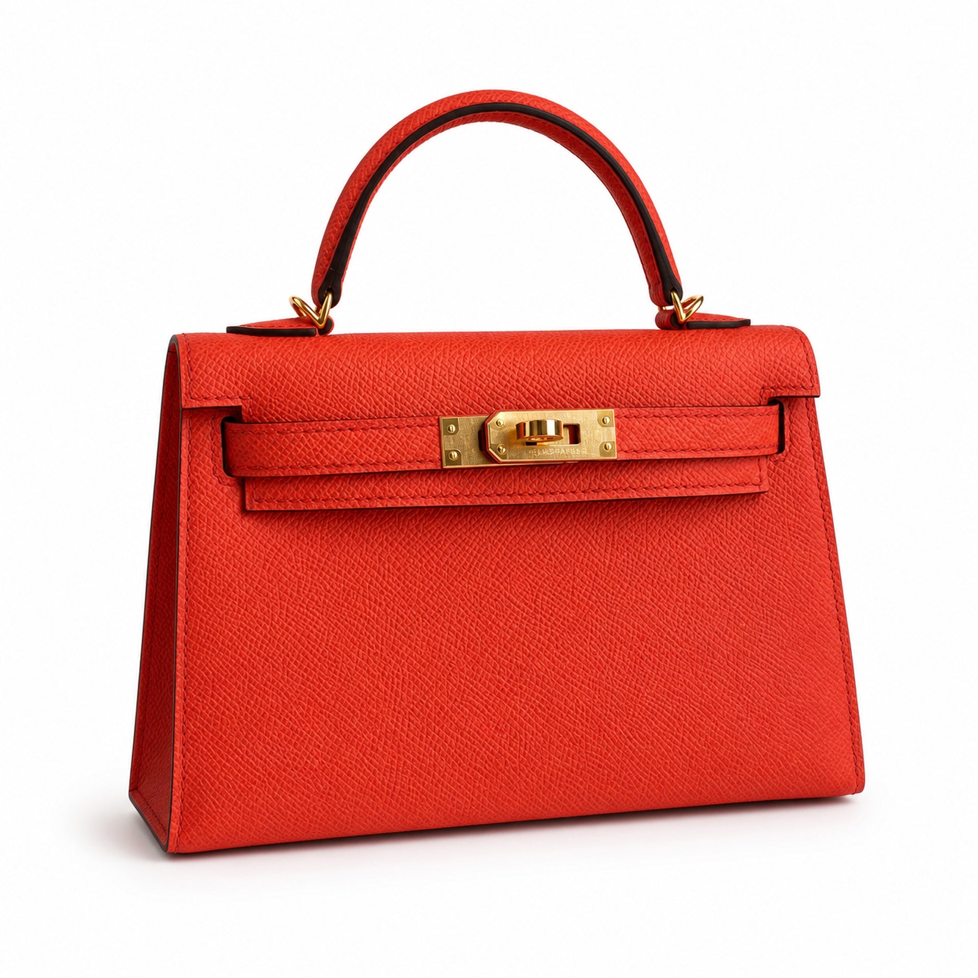 Fully hand-sewn👉Second generation Mini Kelly 19cm imported Epsom leather Texas pink gold buckle