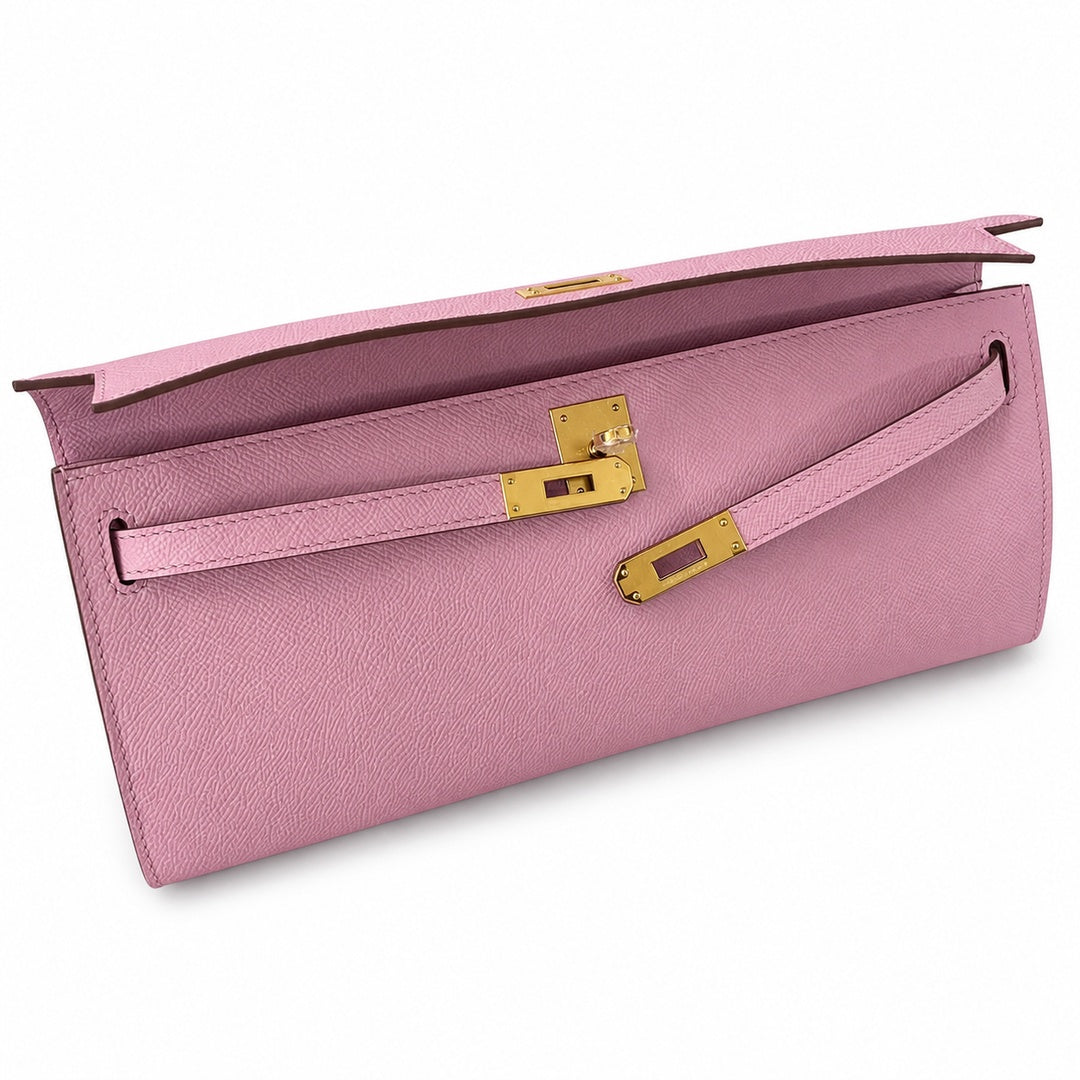 Kelly cut 31 handbag epsom mallow purple gold buckle ready stock
